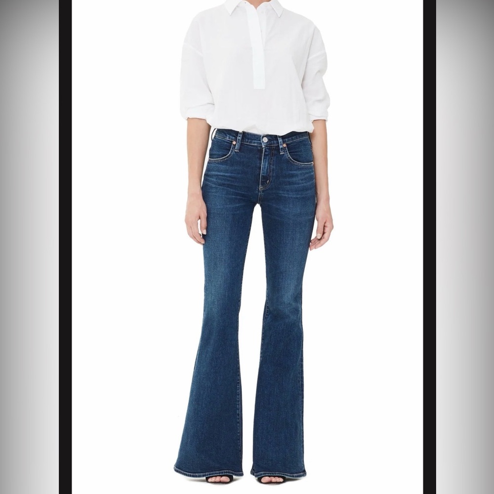 Citizens Of Humanity Deep Blue Flare Jeans